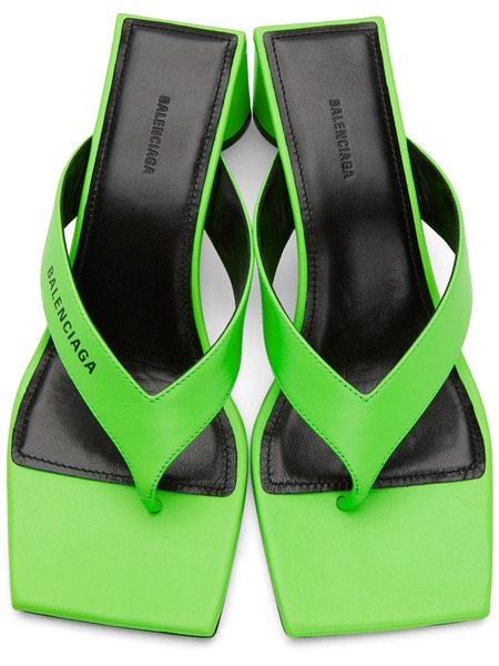 Зеленые босоножки с квадратным носком (Босоножки) Balenciaga 370 фото-2