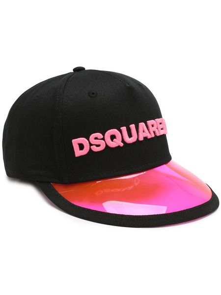 Черная кепка с логотипом розового цвета Dsquared2 BCM018408C017952 фото, Кепки