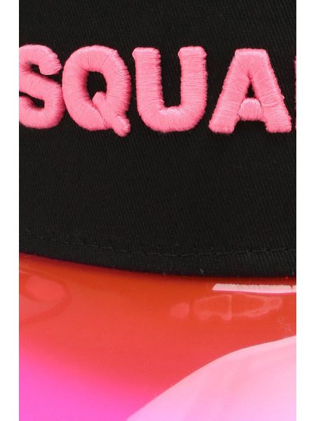 Черная кепка с логотипом розового цвета Dsquared2 BCM018408C017952 фото-4