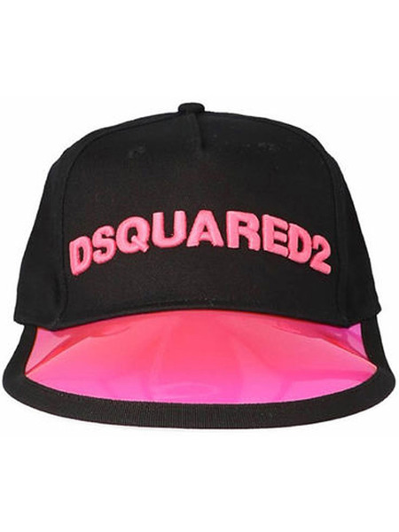 Черная кепка с логотипом розового цвета Dsquared2 BCM018408C017952 фото-3