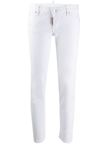 Белые укороченные джинсы слим Dsquared2, фото