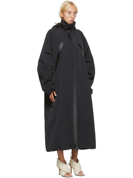 Черное нейлоновое длинное пальто (Куртки) Bottega Veneta 395 фото-2