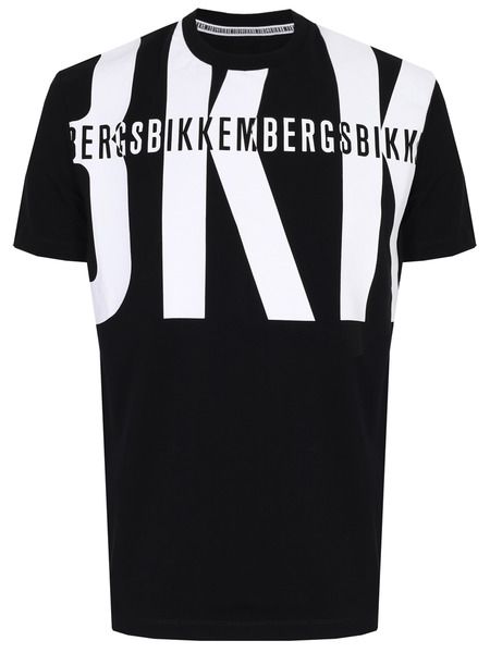Черная футболка с крупный логотипом  Bikkembergs , фото