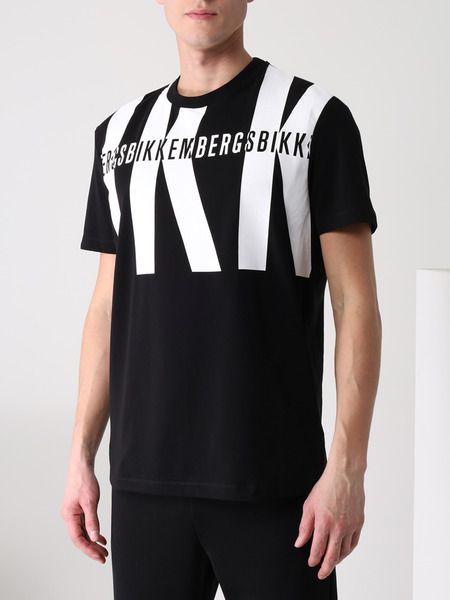 Черная футболка с крупный логотипом  (Футболки и поло) Bikkembergs C410155E2296 C74 фото-2