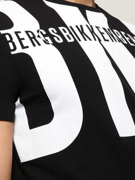 Черная футболка с крупный логотипом  (Футболки и поло) Bikkembergs C410155E2296 C74 фото-6