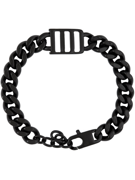 Черный массивный браслет с логотипом Dsquared2 11874 фото-2