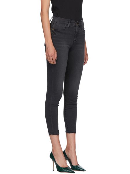 Черные короткие джинсы Le High Skinny Crop (Скинни) Frame 347 фото-2