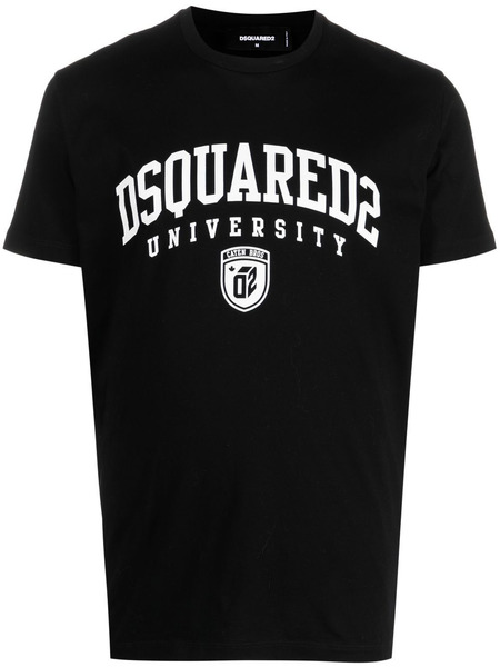 Футболка с короткими рукавами и принтом University Dsquared2, фото
