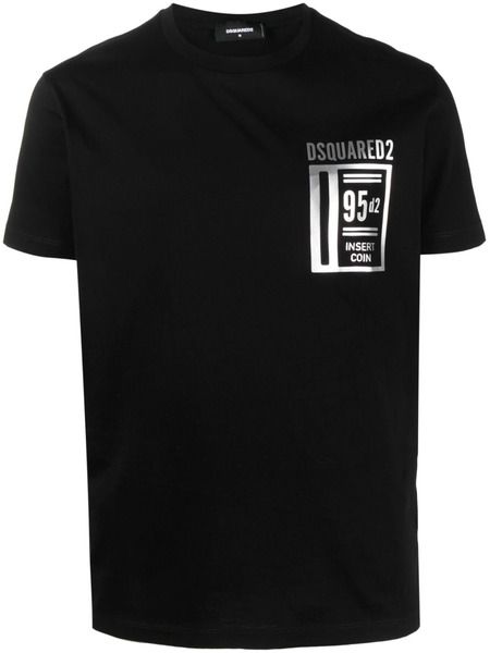 Dsquared2 Хлопковая футболка с логотипом на груди S74GD1153S23009