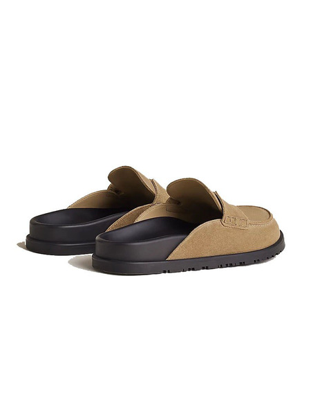 Мюли Hermes Beige Argile Suede Calkskin Hermes, фото