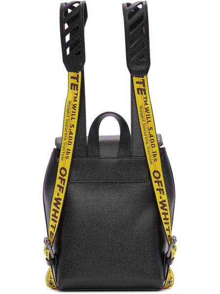 Черный рюкзак с желтыми шлейками Off-White 359 фото-4