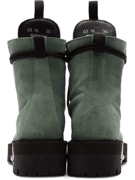 Зеленые замшевые ботинки (Сапоги) Off-White 309 фото-6