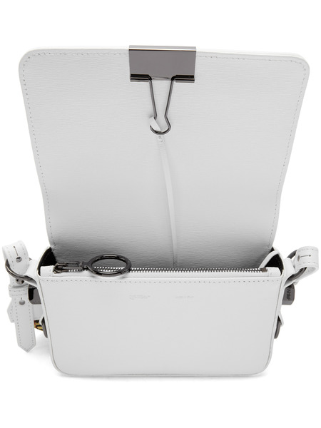 Белая сумка в полоску с ремнем Off-White 357 фото-4