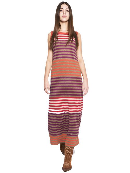 Платье макси в разноцветную полоску (Летние платья) Woolrich WWABI0394-UF0310 фото-3