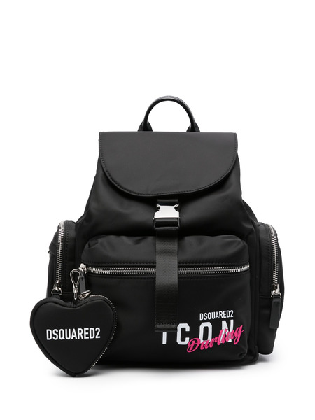 Рюкзак ICON из габардиновой ткани с логотипом Dsquared2, фото