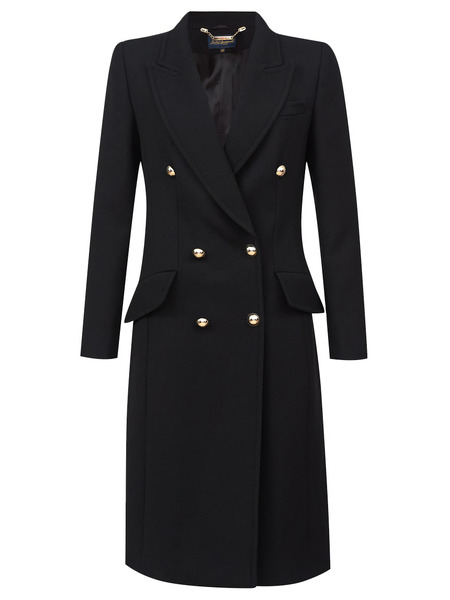 Шерстяное пальто черного цвета Luisa Spagnoli, фото