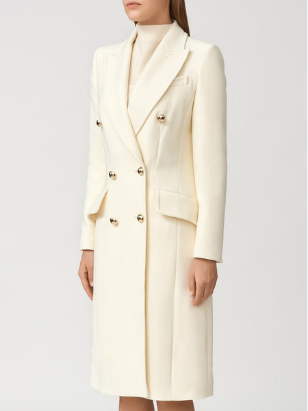 Шерстяное пальто на пуговицах Luisa Spagnoli, фото
