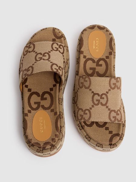 Шлепанцы Angelina Platform 55mm GG Gucci 13526 фото-3