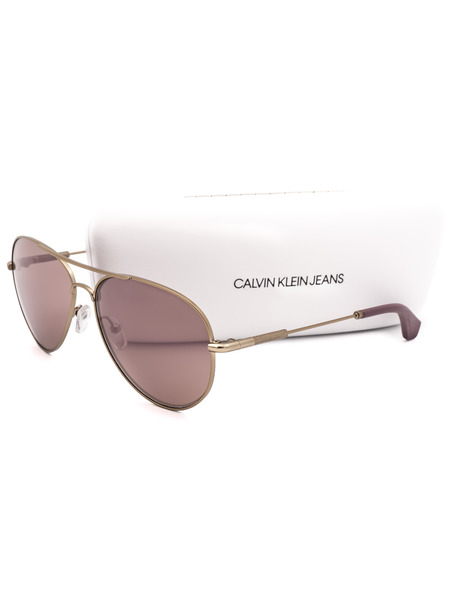 Солнцезащитные очки в золотистой оправе CKJ152S 702 Calvin Klein Jeans, фото