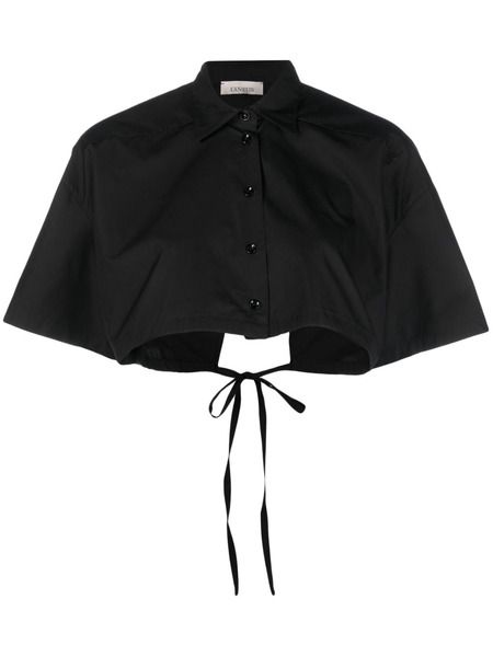 Laneus Укороченная рубашка с завязками на талии CMD10