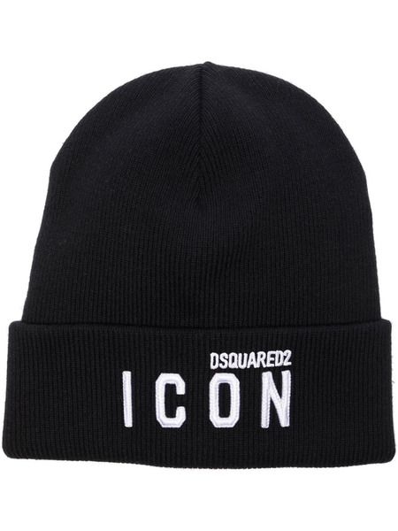Вязаная шапка Icon с вышитым логотипом Dsquared2 KNM000101W04331 фото-1