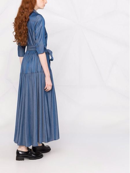 Ярусное платье-рубашка с поясом (Джинсовые платья) D.Exterior 54767 фото-6