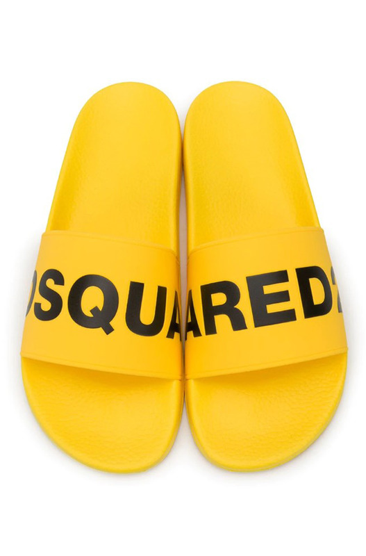 Желтые шлепанцы Dune Dsquared2